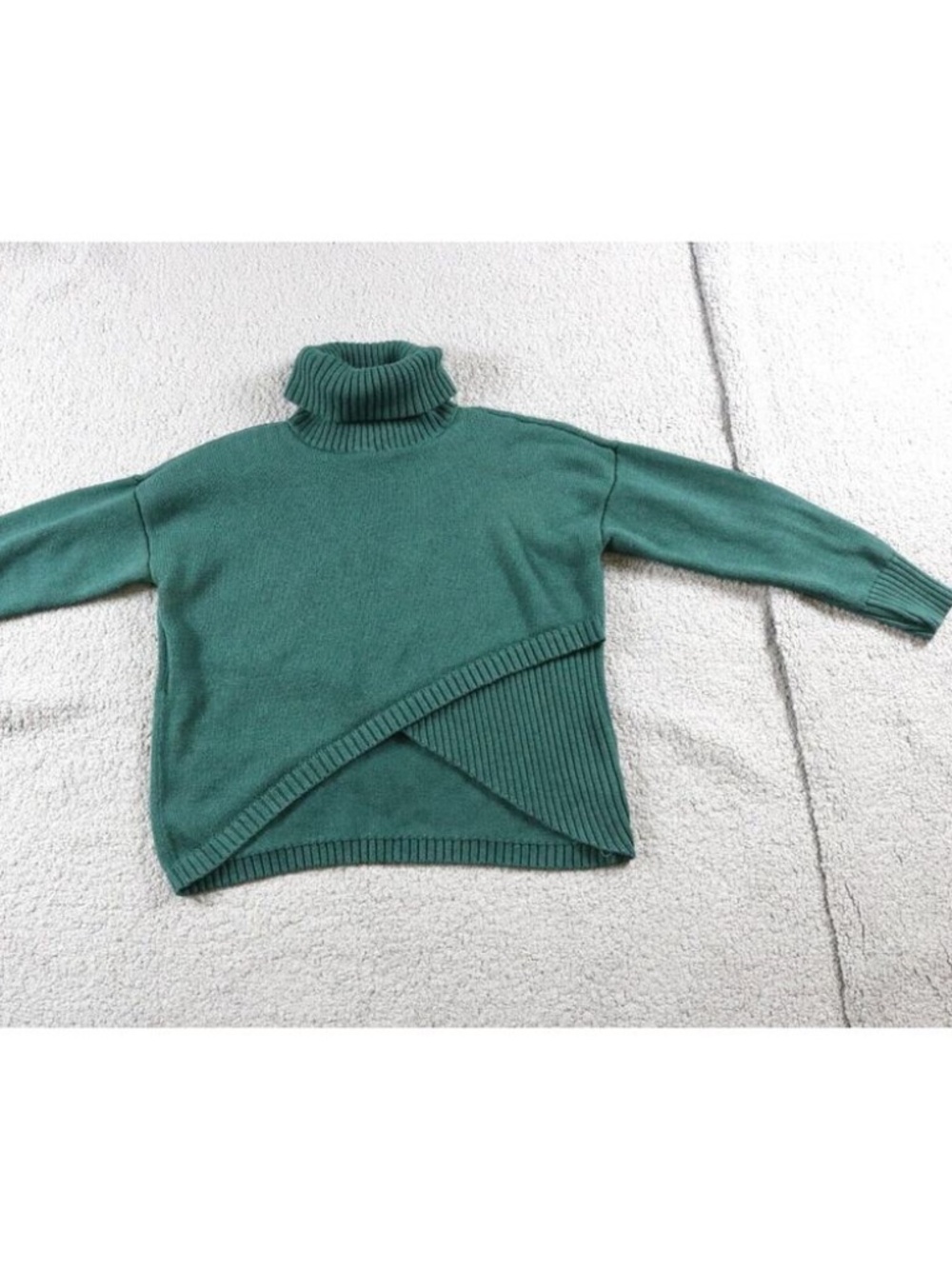 Kordal Sweater Xs Green Pima Cotton Alpaca Turtleneck Cropped Peru Pullover